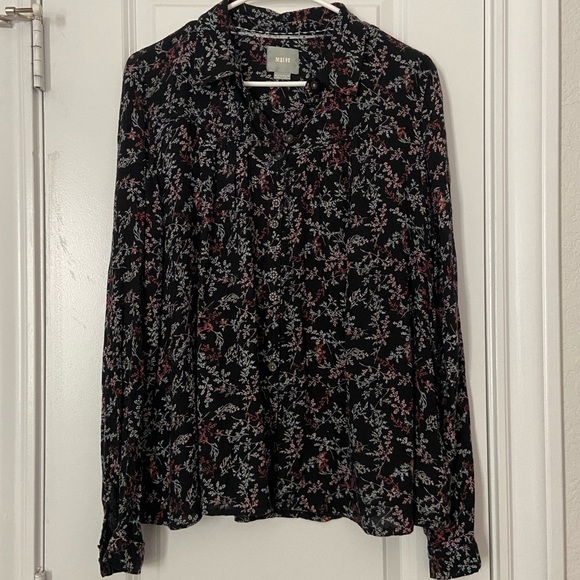 Anthropologie Maeve Floral print button down Blouse - Picture 5 of 14